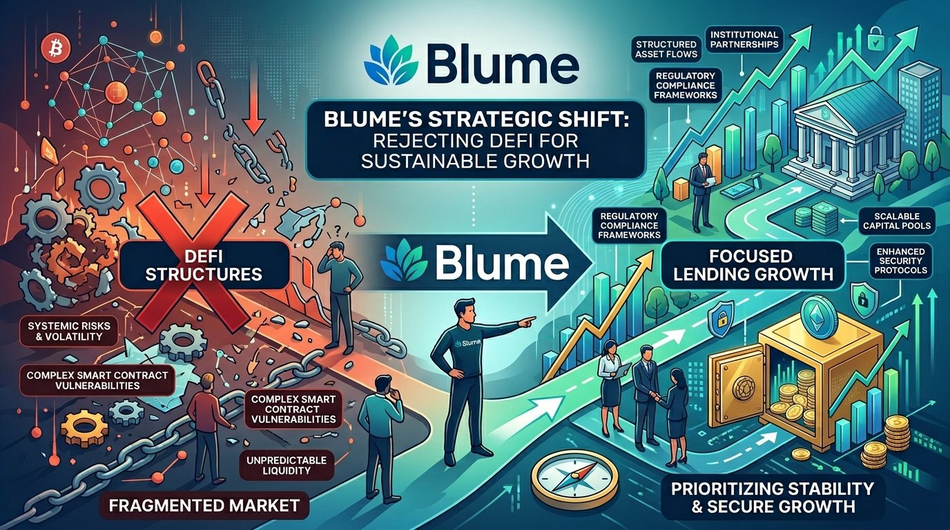 Blume Rejects DeFi Structures for Crypto Lending Growth
